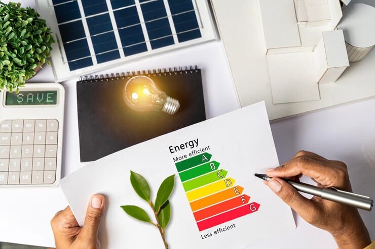 energy-efficiency-concept-with-energy-level-chart-tabletop-energy-efficiency-graph-with-house-diagram-calculator-solar-panels-businessman-planning-use-energy_43780-8669.jpg
